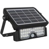 5W LED prožektorius V-TAC, 4000K (natūraliai balta), juodas, su saulės baterija
