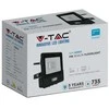 10W LED prožektorius V-TAC, juodu korpusu, 3000K, su judesio davikliu