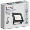 V-tac 200W LED prožektorius, juodas, 6500K