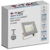 V-tac 20W LED prožektorius, baltu korpusu, 6400K, su maitinimo šaltiniu