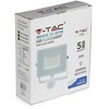 30W LED prožektorius V-TAC, 4000K (natūraliai balta), su judesio davikliu, baltu korpusu, SAMSUNG LED chip