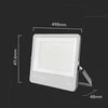V-tac 300W LED prožektorius, juodas, 4000K, CREE LED chip