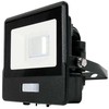 V-tac 10W LED prožektorius su judesio davikliu, juodas, suderinamas su AMAZON ALEXA ir GOOGLE HOME, 3000-6500K/RGB