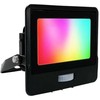 V-tac 20W LED prožektorius su judesio davikliu, juodas, suderinamas su AMAZON ALEXA ir GOOGLE HOME, 3000-6500K/RGB