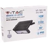 10W LED prožektorius V-TAC, 4000K (natūraliai balta), juodas, su saulės baterija