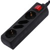 Ilgintuvas 4-vietis V-TAC, su jungikliu, (3G1.5MM2 X 1.5M), juodas