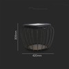 V-tac 1W LED įkraunamas šviestuvas su saulės baterija, juodas, 3000/6000K, IP44, belaidis