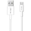 1m mikro USB laidas, baltas, PVC.