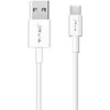 1m mikro USB laidas, baltas, TPE.