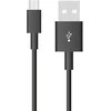 1m mikro USB laidas, juodas, PVC.