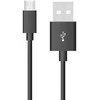 1m mikro USB laidas, juodas, TPE.