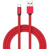 V-tac 1m mikro USB laidas, raudonas, laido tipas- medvilninis audinys