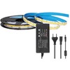 V-tac 10W/m LED juosta, 420LED/m, IP20, 3000K, 5m, su 60W maitinimo šaltiniu, 24V, 2.5A, IP44