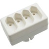 V-tac Keturvietis lizdo adapteris, 2,5A, baltas