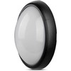 Lubinis šviestuvas 12W LED paviršinis šviestuvas V-TAC, ovalo formos, juodas, IP65, 3000K (šiltai balta)