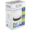 Lubinis šviestuvas 12W LED paviršinis šviestuvas V-TAC, ovalo formos, juodas, IP65, 3000K (šiltai balta)