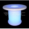 V-tac Kavos stalas su RGB LED apšvietimu, baltas, IP54, 72x72x58cm