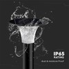 V-tac 15W LED pastatomas lauko šviestuvas su saulės baterija ir judesio davikliu, juodas, 4000/6000K, IP65