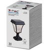 V-tac 2W pastatomas lauko šviestuvas, juodas, su saulės baterija