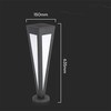 V-tac 2W LED įkraunamas lauko šviestuvas su saulės baterija, juodas, 3000K, IP65