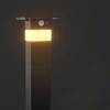 V-tac 3W LED įkraunamas lauko šviestuvas su saulės baterija ir judesio davikliu, juodas, 3000K, IP54