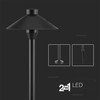 V-tac 7W LED įsmeigiamas/pastatomas lauko šviestuvas, juodas, 4000K