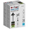 V-tac 7W LED įsmeigiamas/pastatomas lauko šviestuvas, juodas, 4000K