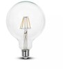 6W LED filamentinė lemputė, E27, G125, 3000K