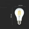 V-tac 10W LED filamentinė lemputė, E27, A60, 4000K