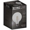 V-tac 12W LED filamentinė lemputė, G125, E27, skaidriu stiklu, 3000K