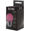 V-tac 2W LED filamentinė lemputė, E27, G45, rožinė šviesos sp.