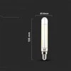 V-tac 4W LED lemputė, E14, T20, skaidriu stiklu, 3000K