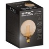 V-tac 4W LED filamentinė lemputė, G125, E27, gintaro sp., 1800K
