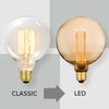 V-tac 4W LED filamentinė lemputė, G125, E27, gintaro sp., 1800K