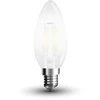 4W LED lemputė V-TAC E14, žvakės formos, matiniu stikliuku, (2700K) šiltai balta