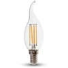V-tac 4W LED filamentinė lemputė, E14, žvakės formos, 6500K