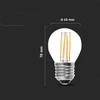 V-tac 4W LED filamentinė lemputė, E27, G45, 6500K