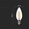 V-tac 5,5W LED lemputė, E14, žvakės formos, 4000K, dimeriuojama