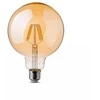 V-tac 6W LED filamentinė lemputė, G125, E27, gintaro sp. stiklu, 2200K