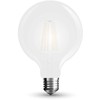 7W LED COG lemputė V-TAC, E27, G125, matiniu paviršiumi, 6400K
