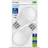 9Wx2vnt/pakuotėje LED lemputės V-TAC, A60, E27, dimeriuojamos per 3 žingsnius, 6400K (šaltai balta)