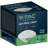 12W LED baseino šviestuvas, baltas, RGB, IP68, su nuotolinio valdymo pulteliu