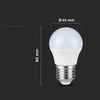 3,7W LED lemputė, E27, G45, 4000K, SAMSUNG LED chip