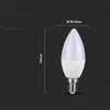 5,5W LED lemputė, žvakės formos, E14, 3000K, SAMSUNG LED chip, dimeriuojama