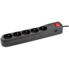 Armac NATEC NSP-0475 Natec Surge protector 5 sockets (IEC CONNECTOR) 1.5m, juodas