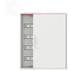 ABB Modulinė modulinė hermetinė plieninė viršutinė paskirstymo spinta ComfortLineCA 4x24 96M IP44 125A II klasė pilnos durys N+PE Quick CA24V 2CPX0