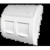 Adapteris 45x45 2xRJ45 su dulkių sklendėmis (išgaubta suapvalinta) ALANTEC