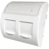 Adapteris 45x45 2xRJ45 su dulkių sklendėmis (išgaubta suapvalinta) ALANTEC