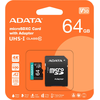 Adata Premier Pro 64 GB UHS1 U3 V30 A2 Micro SD atminties kortelė + adapteris