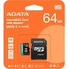 Adata Premier Pro 64 GB UHS1 U3 V30 A2 Micro SD atminties kortelė + adapteris
